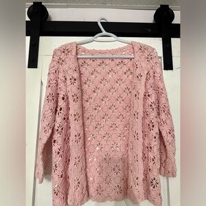 Beautiful Handmade Knit Crochet Cardigan Top